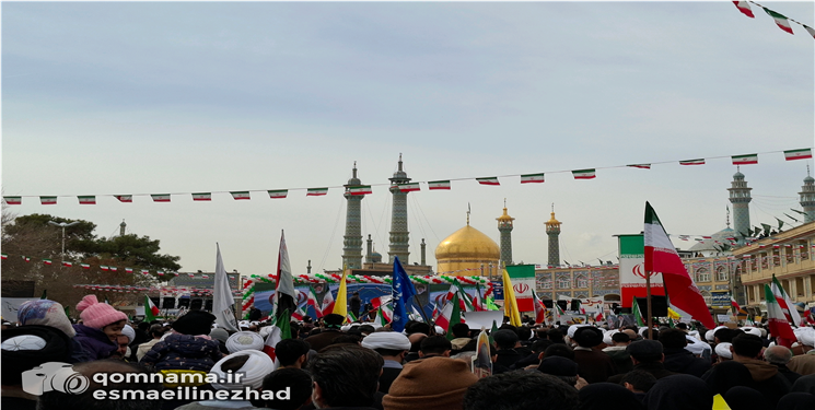 حضور حماسی مردم قم در راهپیمایی 22 بهمن