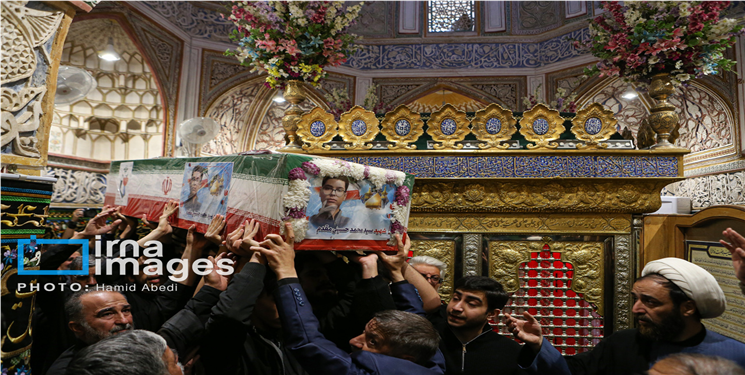 تشییع پیکر شهید دانش آموز «سید محمد حسینی مقدم» در قم